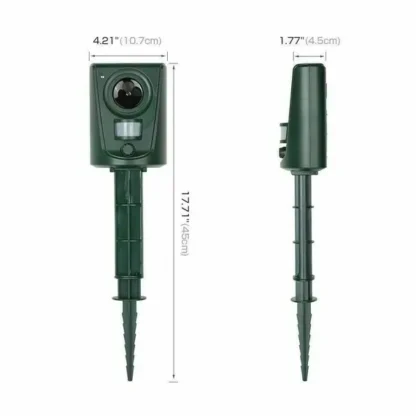 Battery Ultrasonic Garden Deterrent Repeller Animal Cat Scarer Pest - Image 4