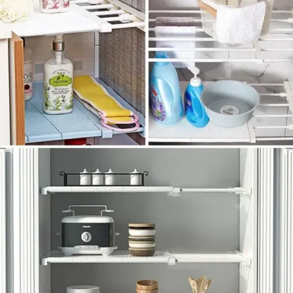 Adjustable Closet Cupboard Storage Organizer Shelf Extendable Divider