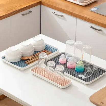 Sink Soap Organizer Rack Plastic Storage Trays Sponge Holder - Image 7