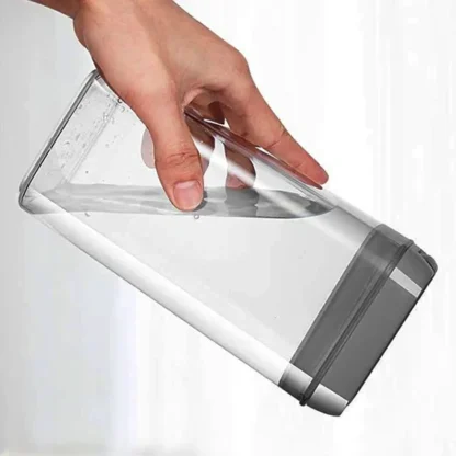 7Pcs Grey Airtight Food Storage Containers & Clasp Clear Plastic Lids - Image 5