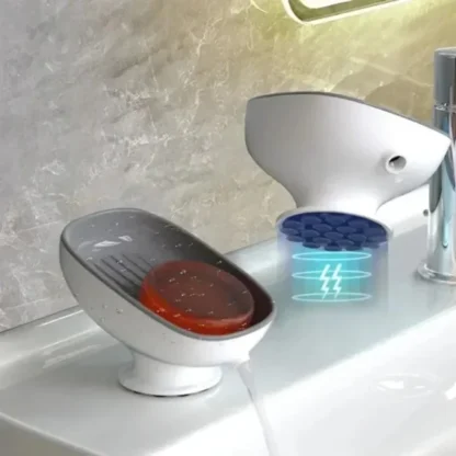 Cup Soap Dish With Drain Water For Bathroom Soap Holder - Image 5