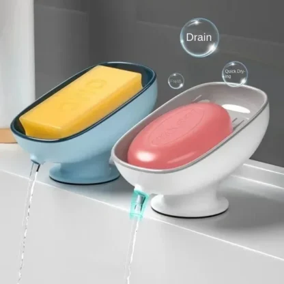 Cup Soap Dish With Drain Water For Bathroom Soap Holder