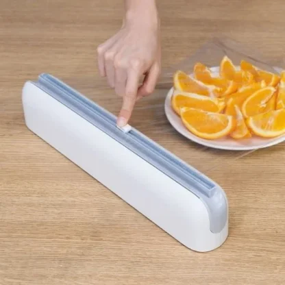 Durable Easy Use For Kitchen Plastic Wrap Dispenser With Sliding Cutter