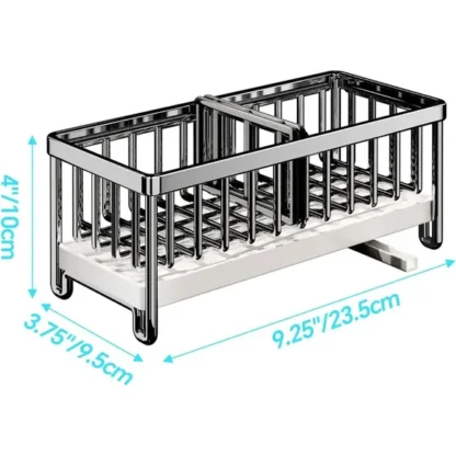 Kitchen Sink Caddy Organiser With Auto Drain Tray Storage System - Image 2