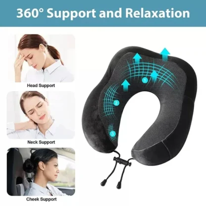 Memory Foam U-shaped Pillow Travel Neck Support - Image 2