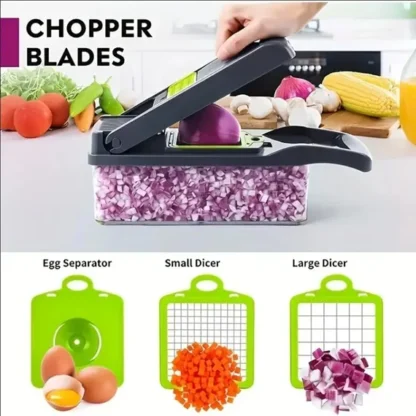 Vegetable Chopper Cutter Mandoline For Kitchen Slicer Cheese Grater - Image 4