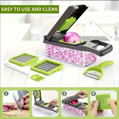 Vegetable Chopper Cutter Mandoline For Kitchen Slicer Cheese Grater - Image 5