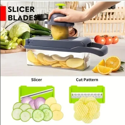 Vegetable Chopper Cutter Mandoline For Kitchen Slicer Cheese Grater - Image 2