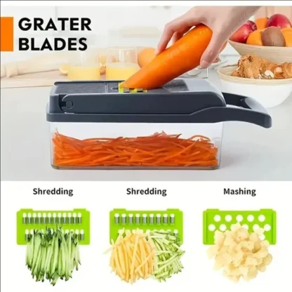 Vegetable Chopper Cutter Mandoline For Kitchen Slicer Cheese Grater - Image 3