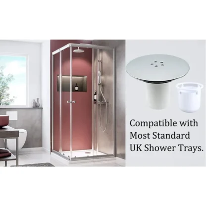 Shower Drain Cover Tray Hair Waste Trap Plug Hole Cover - Image 2