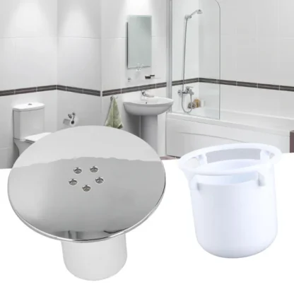 Shower Drain Cover Tray Hair Waste Trap Plug Hole Cover - Image 7
