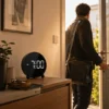 LED Digital Alarm Clock with Large Clear Display and Modern Round