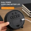 LED Digital Alarm Clock with Large Clear Display and Modern Round