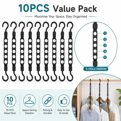 10 Pack Space Saving Hangers
