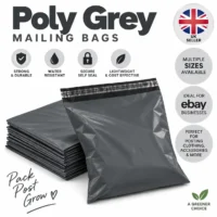 Pack Of 100 - 6" x 9" Grey Mailing Bags | Strong Self Seal Poly Postage Plastic Bags