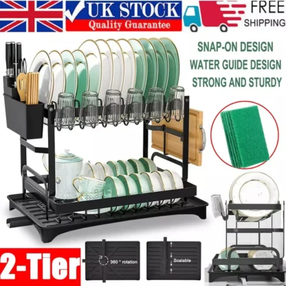 2 Tier Dish Drying Rack