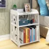 small white bedside table