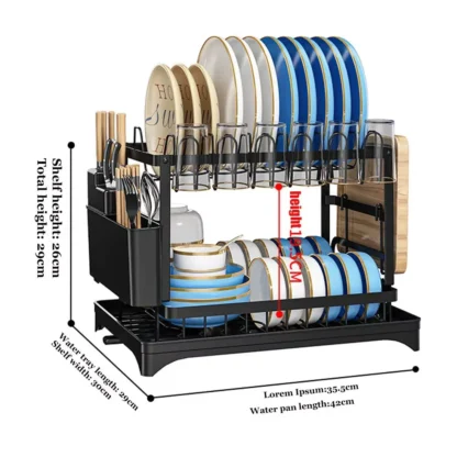 2 Tier Dish Drying Rack