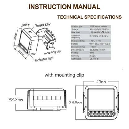 Tuya WiFi Smart Switch Module