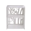small white bedside table