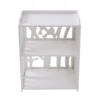 small white bedside table