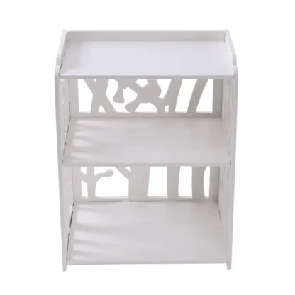 small white bedside table
