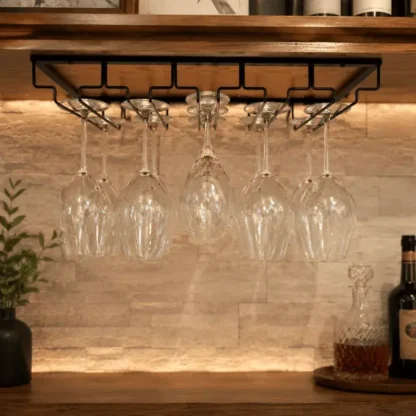 Under Cabinet Wine Glass Rack