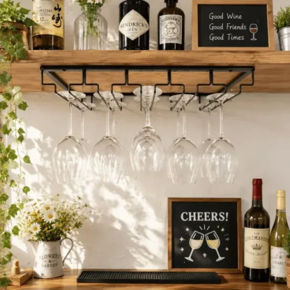 Under Cabinet Wine Glass Rack