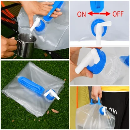 Reliable 20L Foldable Water Container with Tap for Camping