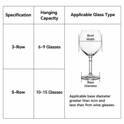Under Cabinet Wine Glass Rack