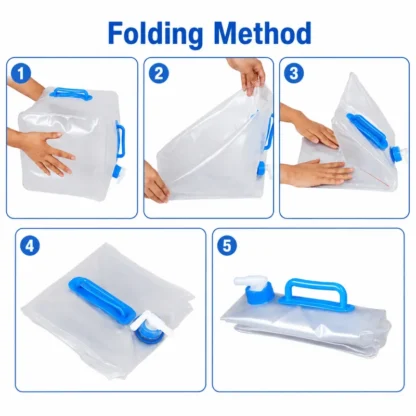 Reliable 20L Foldable Water Container with Tap for Camping