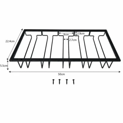 Under Cabinet Wine Glass Rack