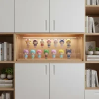 60cm Acrylic Blind Box Display Case with Solid Wood Base and 2 or 3 Adjustable Tiers