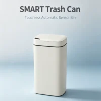 White 16L Smart Sensor Bin with 3 Opening Modes for Kitchen, Bathroom and Office