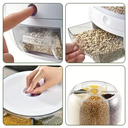 6-grid grain dispenser