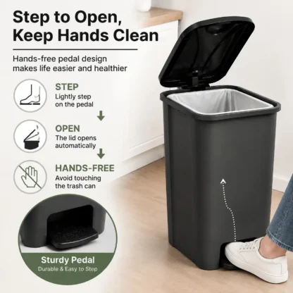 20L Slim Pedal Bin