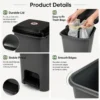 20L Slim Pedal Bin