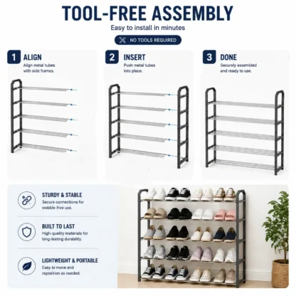 5 Tier Shoe Rack
