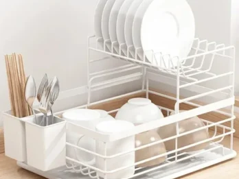 2 Tier Dish Drainer Rack Holder - 2