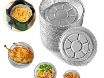 50pcsAluminumFoilPlatesForAirFry-1