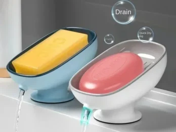 Bathroom Super Suction Soap Holder Drainer Rack Spomge Holder - Main