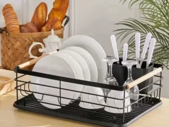 BlackIronDishDrainerKitchenRack-2